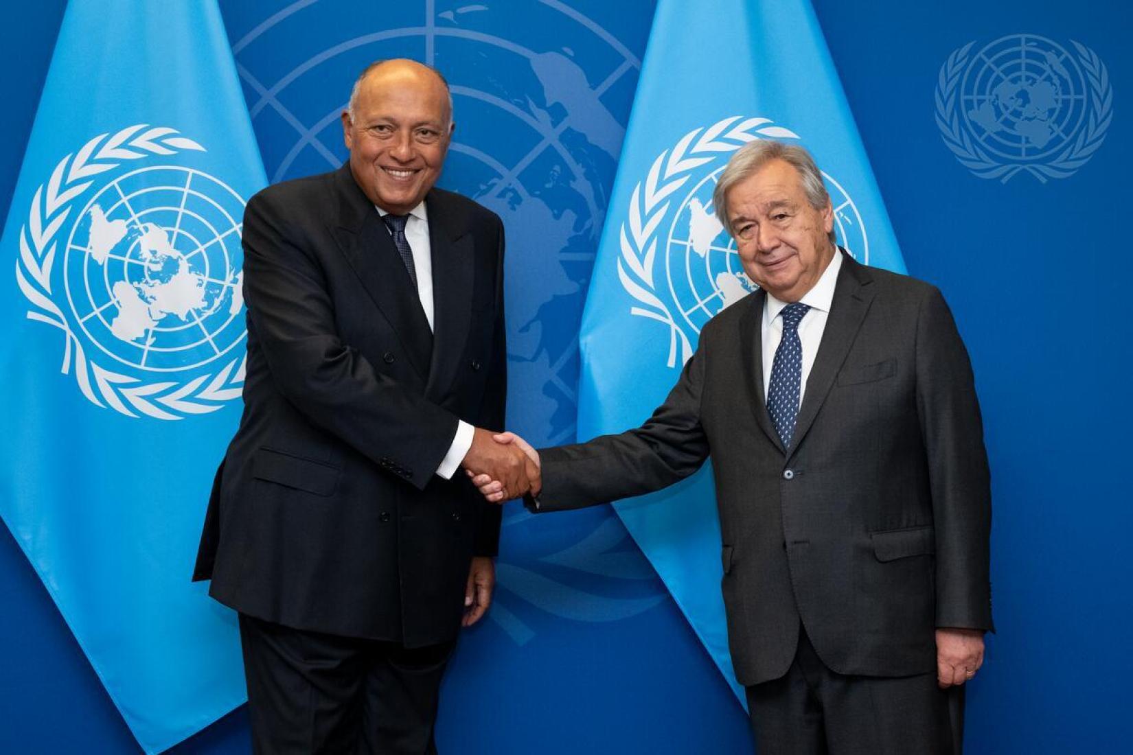 UN Chief Meets with Egypt's Foreign Minister, Praises Egypt's Important ...